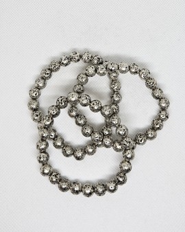 Náramek - kuličky lávový kámen